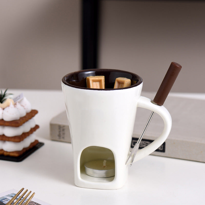 🍫 Chocolate Melting Mug with Fork– Melt, Dip & Enjoy Your Sweet Treats---Polarvix®