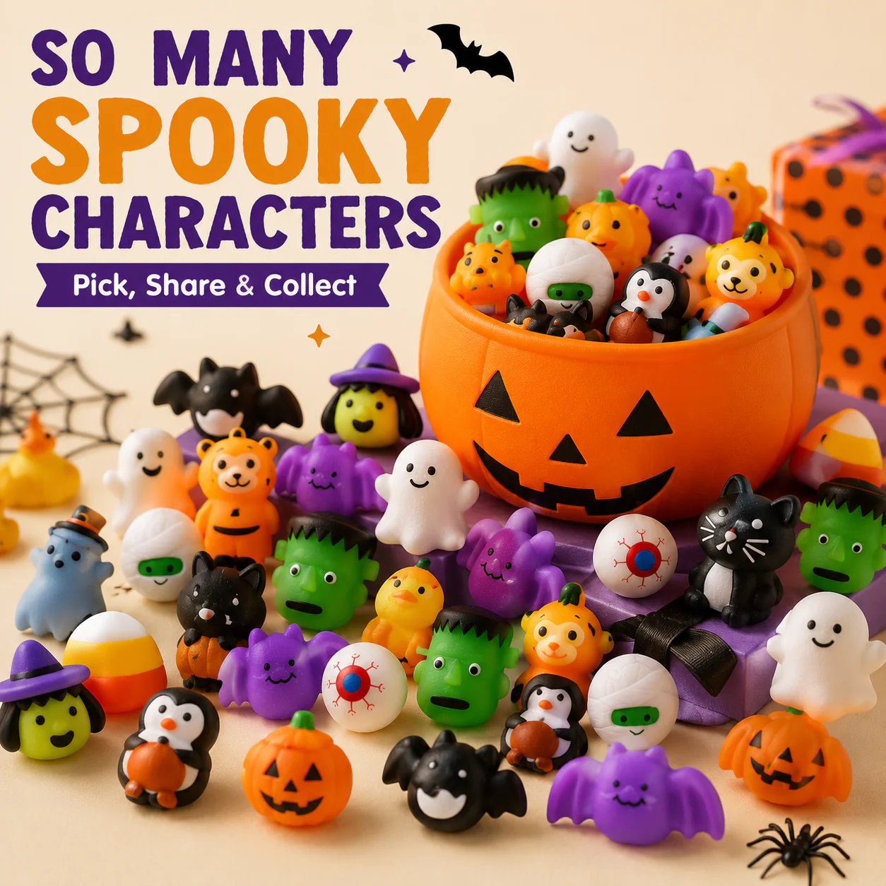 🔥Last Day 40% OFF - 🎃 30PCS Halloween Mochi Squishy Toys