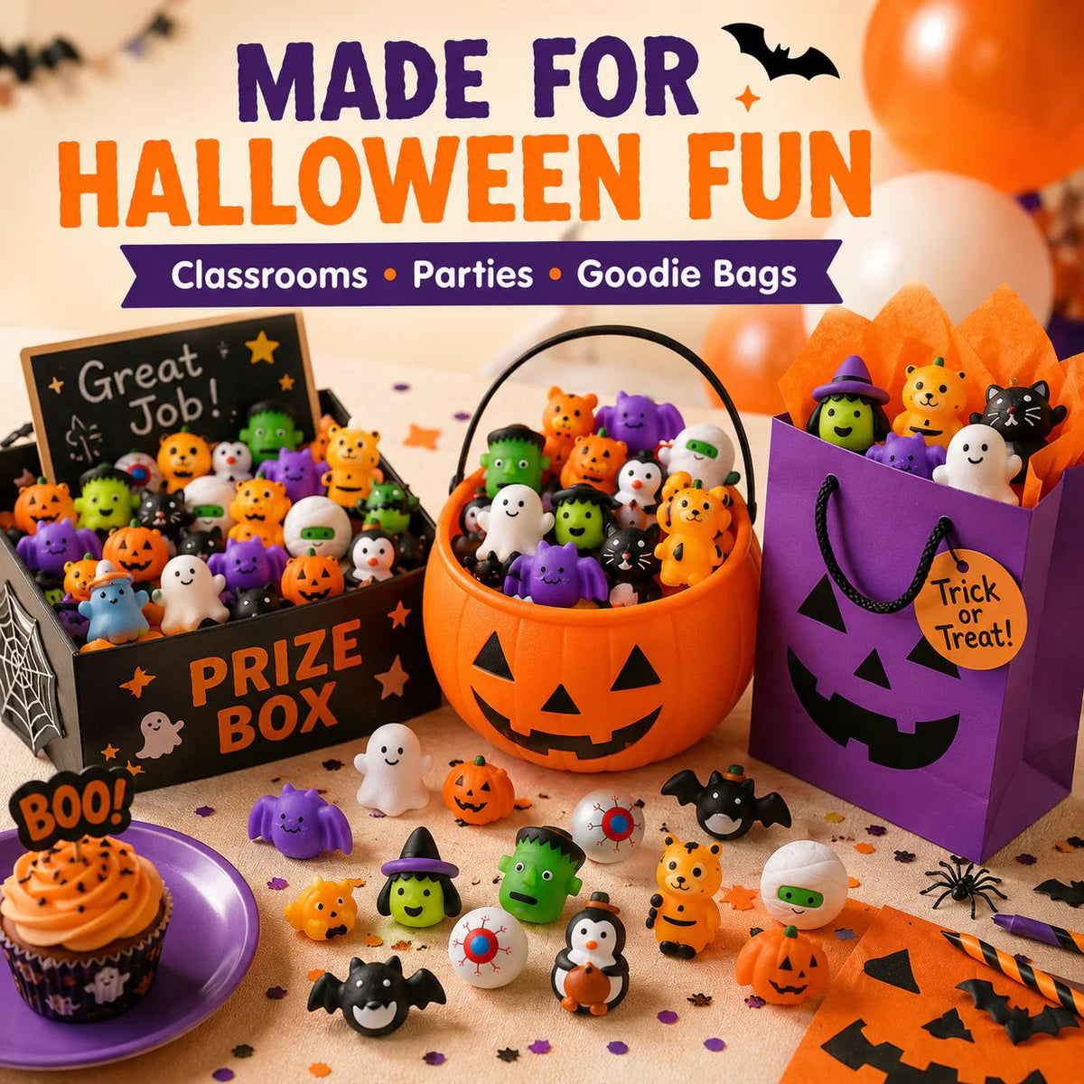 🔥Last Day 40% OFF - 🎃 30PCS Halloween Mochi Squishy Toys