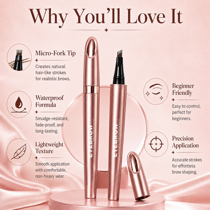 🌿Waterproof Micro-Fork Brow Pencil – 🌿Natural Hair-Like Brows--Polarvix®