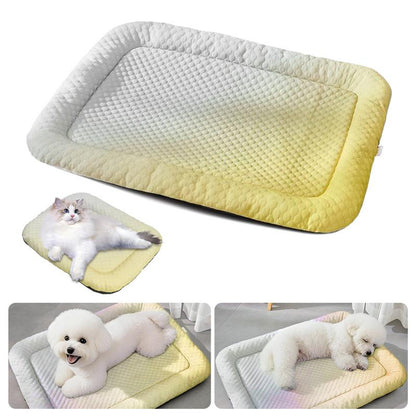 ❄️Pet Cooling Mat for Dogs & Cats 🐾  Naturally Cool Ice-Silk Pad • Breathable, Washable & Soft---Polarvix®