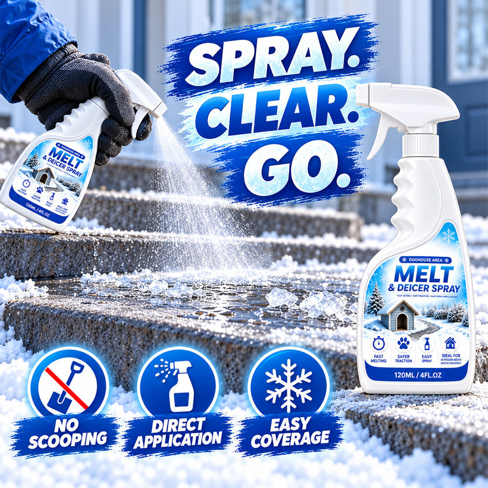 👑 Pet Friendly Salt-Free Ice Melting Spray, ❄️❄️Quick Spray-On De-Icer, Protects Paving & Garden From Salt Damage