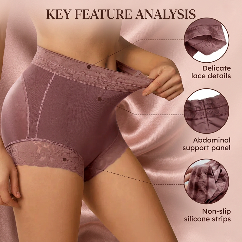 Polarvix® 💖High-Waist Shapewear Briefs – 🌸🌸Flatter Tummy, Lifted Curves, Breathable Lace & All-Day Stay-Put Comfort