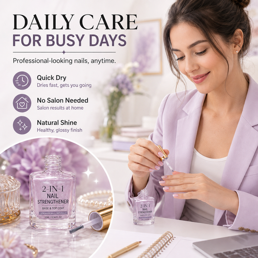 upsell ⏰ 45% OFF !! 💅 Lilac Glossy Nail Strengthener – Strengthen Weak Nails & Restore Natural Shine Polarvix®
