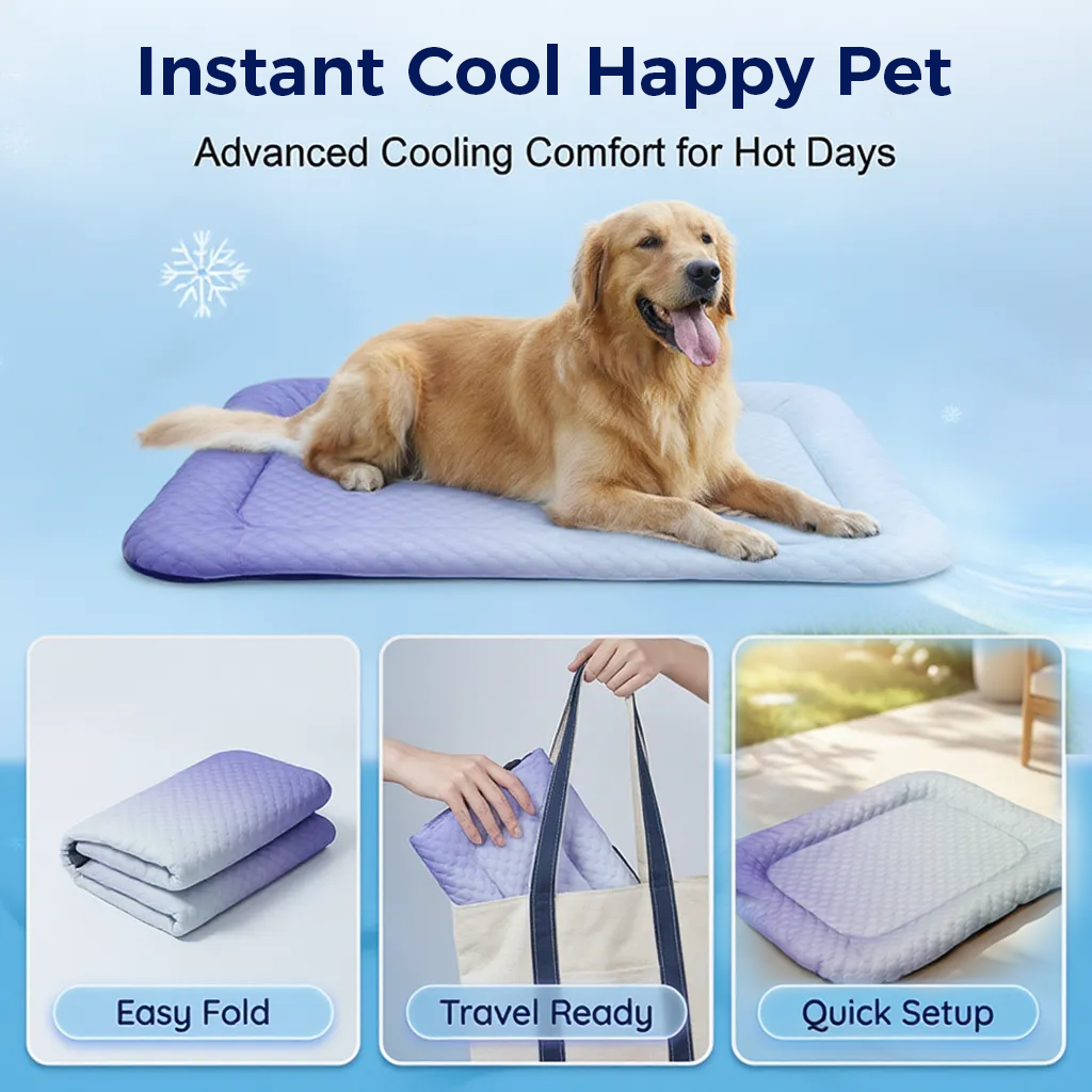 Beat the Heat! ❄️ Cooling Mat for Pets 🐶🐾 | Self Cooling • Breathable • Perfect for Summer--Polarvix®