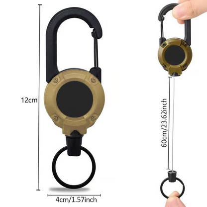 upsell Polarvix® 💥LAST DAY SALE 40%OFF💥🏆Retractable Carabiner Keychain 🎣 – 60cm Steel Cord, Heavy-Duty Badge Reel, Lightweight EDC Tool for Keys, ID & Outdoor Use