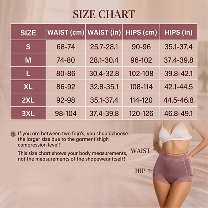 Polarvix® 💖High-Waist Shapewear Briefs – 🌸🌸Flatter Tummy, Lifted Curves, Breathable Lace & All-Day Stay-Put Comfort