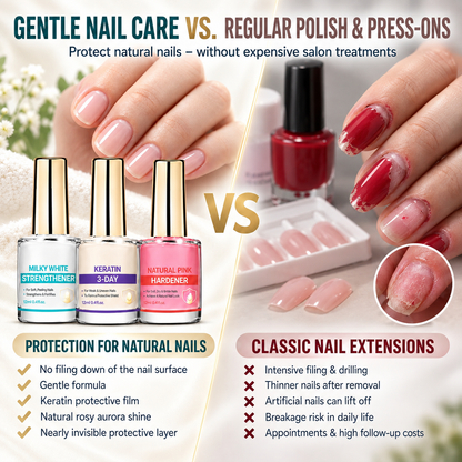 💜💅Lilac Glossy Mirror Nail Strengthener | Lightweight Serum Locks Nail Moisture, Reinforce Nail Plate & Lower Damage Chance---Polarvix®