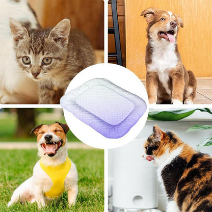 ❄️Pet Cooling Mat for Dogs & Cats 🐾  Naturally Cool Ice-Silk Pad • Breathable, Washable & Soft---Polarvix®
