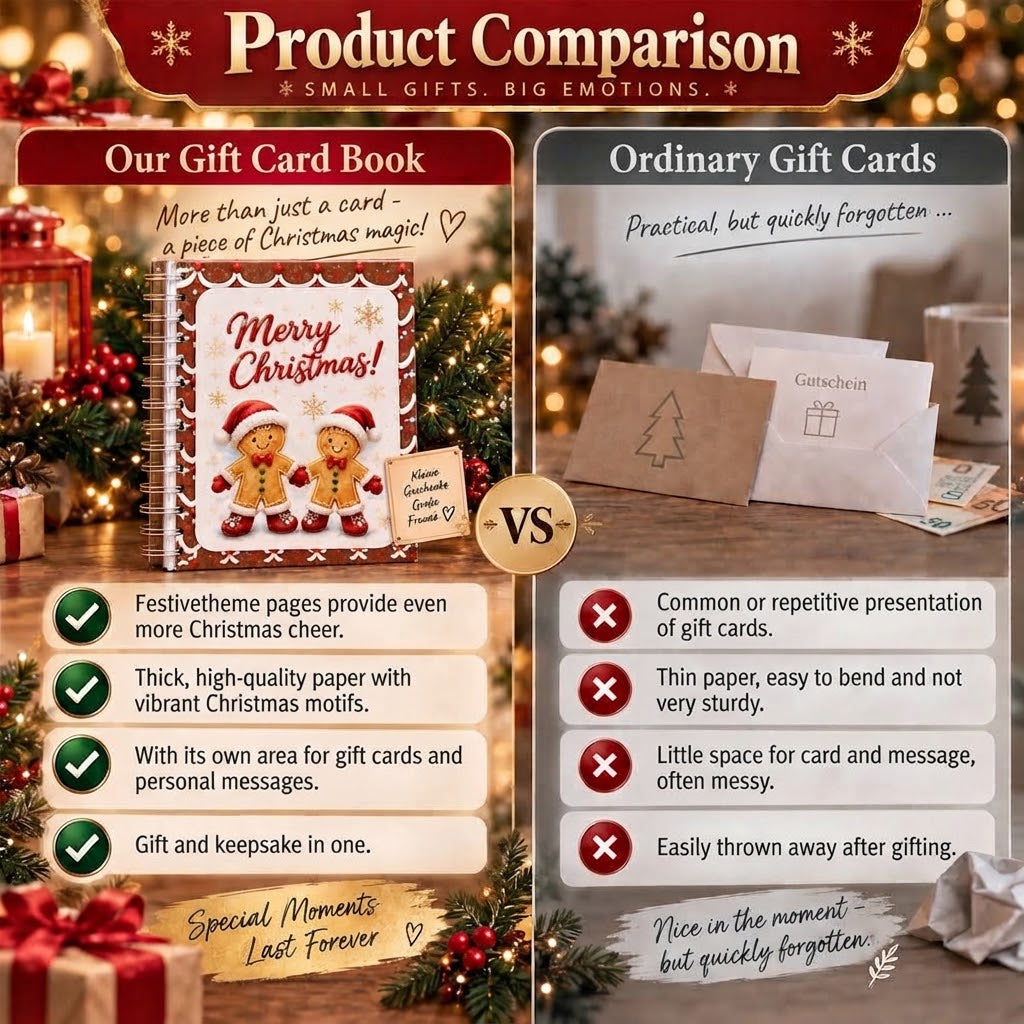 🎁 40% OFF – Perfect for Christmas! 🎅 🎄 Christmas Gift Card Album – DIY Spiral Album for Personalized Gifts 👍– Polarvix®