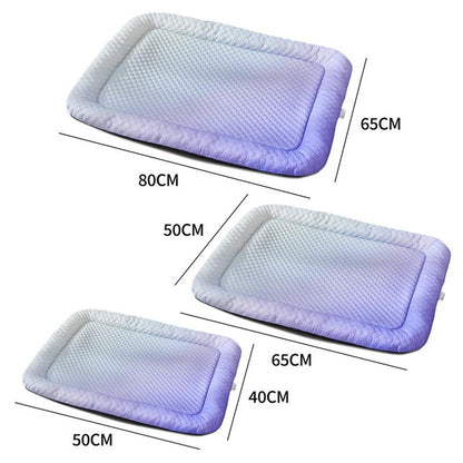 ❄️Pet Cooling Mat for Dogs & Cats 🐾  Naturally Cool Ice-Silk Pad • Breathable, Washable & Soft---Polarvix®