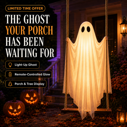 👻 Light-Up Swinging Ghost Halloween Decoration---Polarvix®