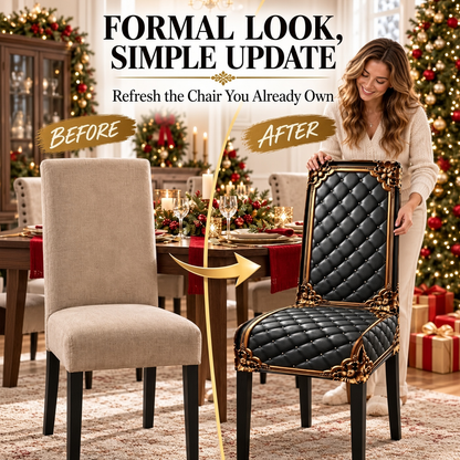 🔥 Buy 1 Get 1 Free! 🪑Baroque Luxury Stretch Dining Chair Slipcover | Gold Pattern Washable Furniture Protector, Refresh & Protect Your Dining Chairs