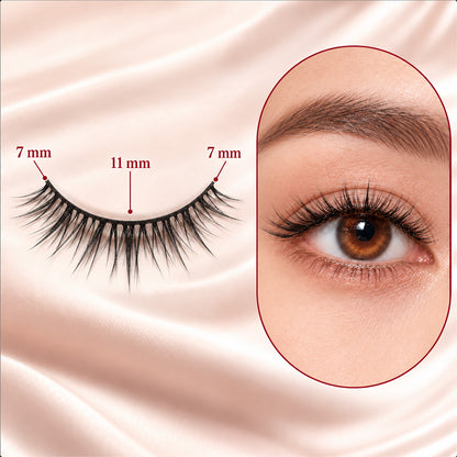 🌺 Self-Stick False Eyelashes – No Glue, 3-Second Application, Natural & Reusable