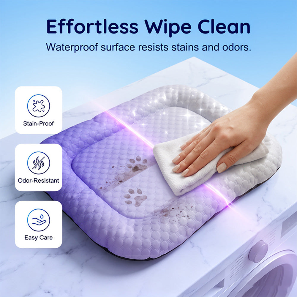 ❄️Pet Cooling Mat for Dogs & Cats 🐾  Naturally Cool Ice-Silk Pad • Breathable, Washable & Soft---Polarvix®