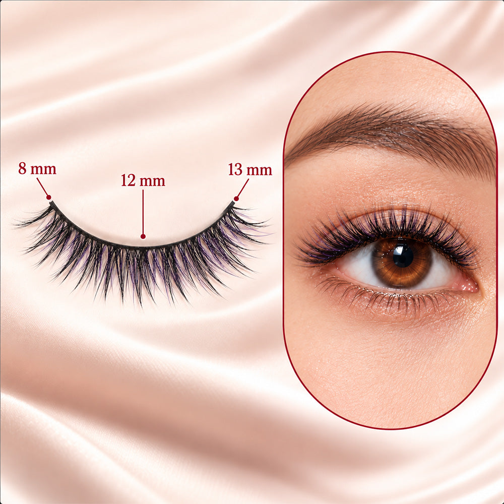 🌺 Self-Stick False Eyelashes – No Glue, 3-Second Application, Natural & Reusable