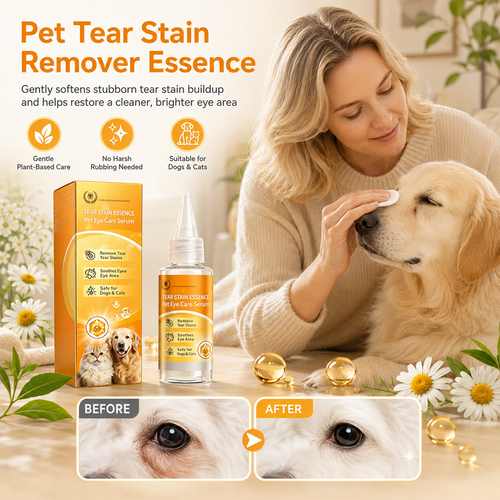 Daily Eye Cleaning--Gentle Pet Eye Stain Remover Drops, Nourishing Soothing Essence for Dogs and Cats Polarvix®