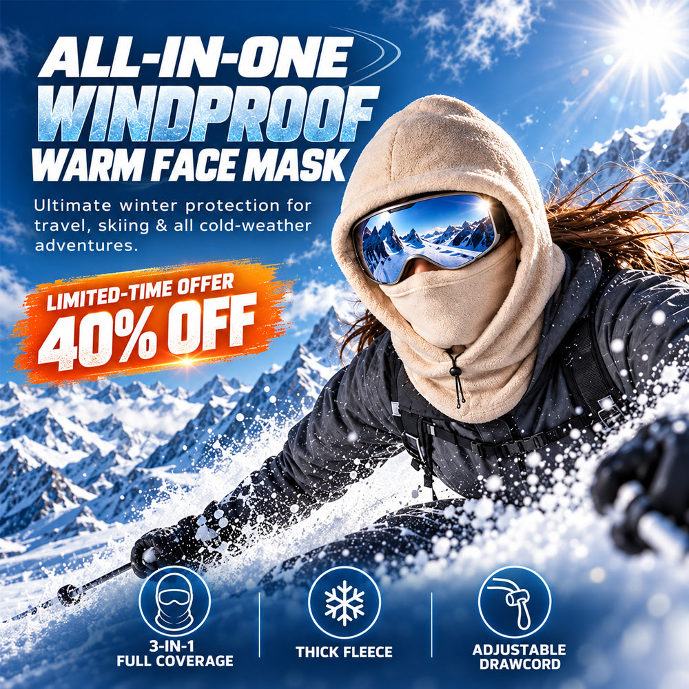 🔥Limited Time 40% OFF🔥3-in-1 Winter Balaclava Hood – Warm Thermal Face Mask for Full Head, Face & Neck Coverage