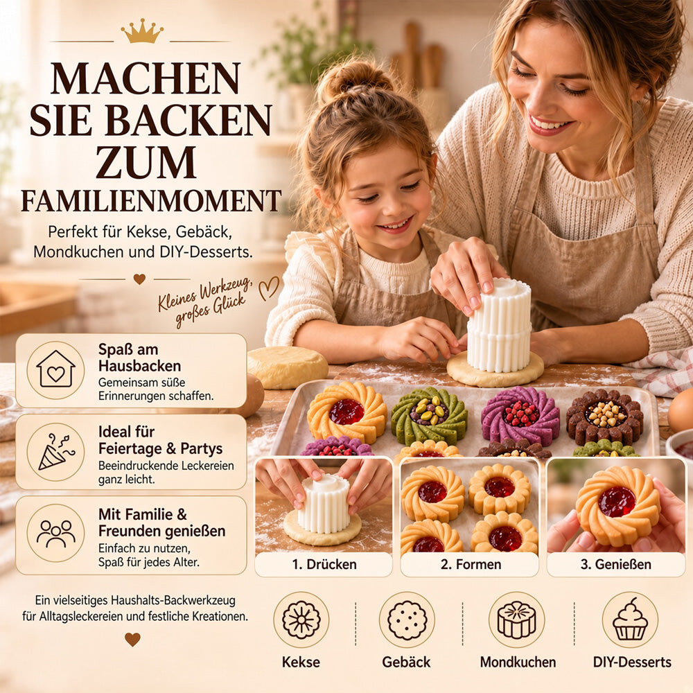 🥮🥮1 kaufen, 1 gratis! Kreative 2-in-1-Teigform – Zwei Designs für einfaches & schönes Backen