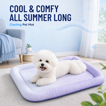 Beat the Heat! ❄️ Cooling Mat for Pets 🐶🐾 | Self Cooling • Breathable • Perfect for Summer--Polarvix®