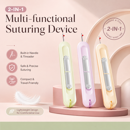 ✂️2-in-1 Needle Threader & Seam Ripper with Retractable Design for Hand Sewing, Quilting & Needle Crafts🪡--Polarvix®