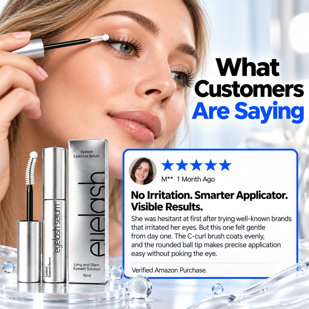 Essential Eyelash Growth Serum| Fuller & Thicker Lashes in 2 Weeks | Non-Prostaglandin---Polarvix®