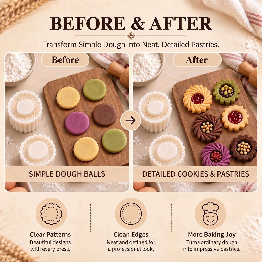 🥮🥮Creative Double-Ended Pastry Mold – 2-in-1 Design for Easy & Beautiful Baking---Polarvix®