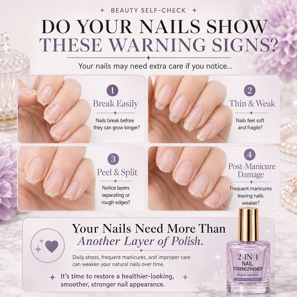 upsell ⏰ 45% OFF !! 💅 Lilac Glossy Nail Strengthener – Strengthen Weak Nails & Restore Natural Shine Polarvix®