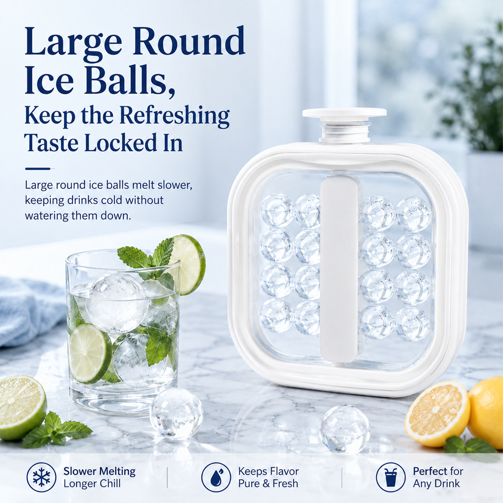 🌞Summer New Hot Selling💦Portable Silicone Ice Ball Maker Kettle🧊--Polarvix®