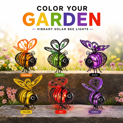 Polarvix® 🐝Hanging Solar Bee Light – Warm Amber Glow, Flicker-Free, Perfect for Garden Parties – Spread Joy Day and Night 🌞🌜