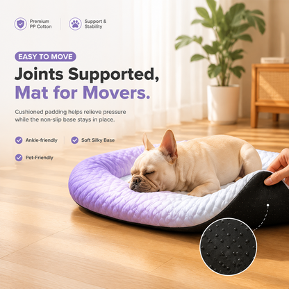 ❄️Pet Cooling Mat for Dogs & Cats 🐾  Naturally Cool Ice-Silk Pad • Breathable, Washable & Soft---Polarvix®