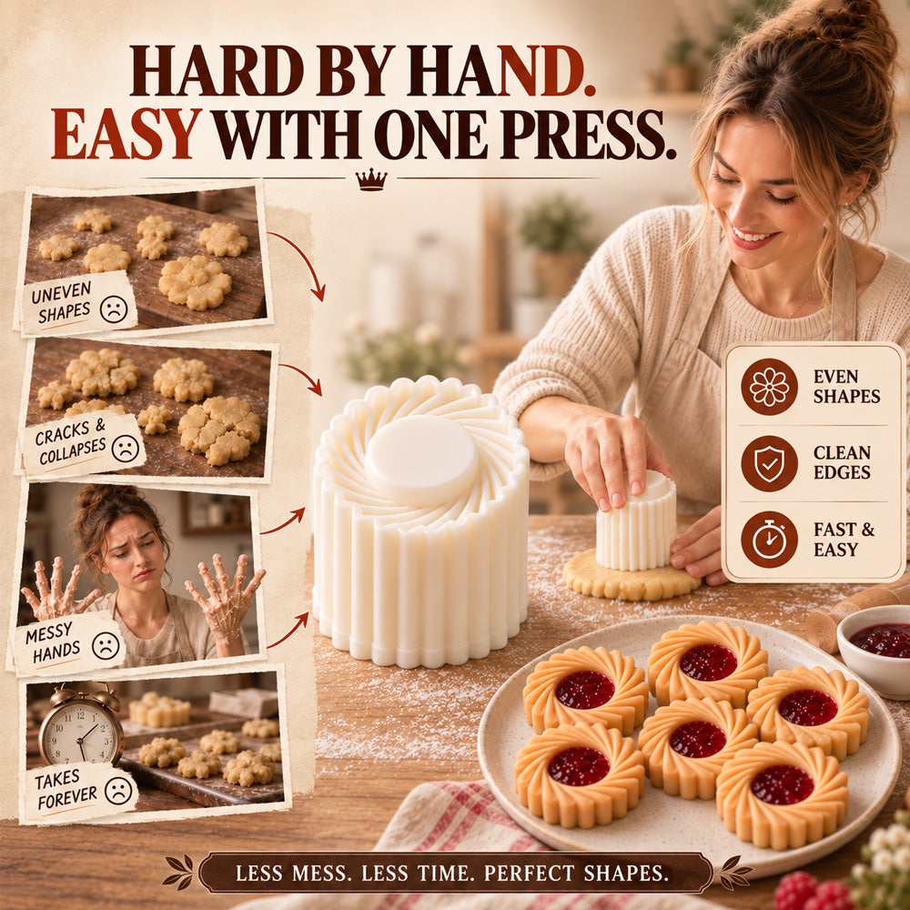 🍪🍪 Easy-Press Pastry & Cookie Mold – Beautiful Homemade Treats Made Simple---Polarvix®