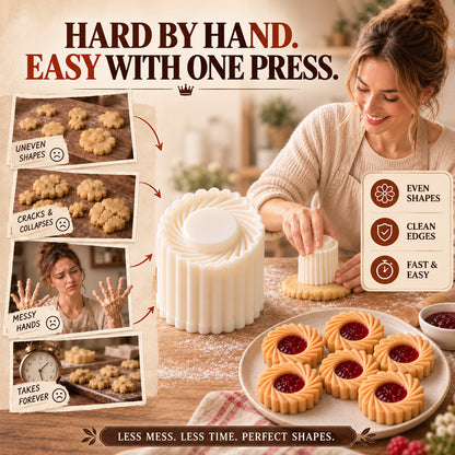 🍪🍪 Easy-Press Pastry & Cookie Mold – Beautiful Homemade Treats Made Simple---Polarvix®