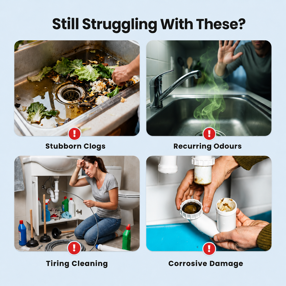 🥳Buy 1 Get 1 Free!!💞Powerful Pipe Cleaning Effervescent Tablets – Fast Dissolve Hair & Grease Clogs, Deodorizing & Antibacterial---Polarvix®