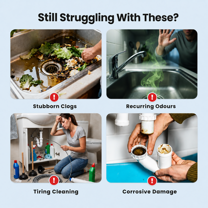 🥳Buy 1 Get 1 Free!!💞Powerful Pipe Cleaning Effervescent Tablets – Fast Dissolve Hair & Grease Clogs, Deodorizing & Antibacterial---Polarvix®