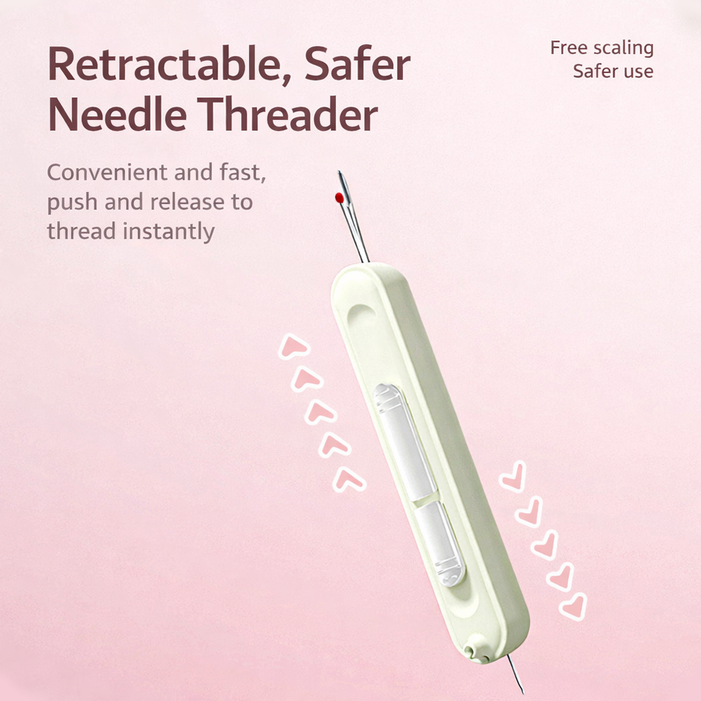 ✂️2-in-1 Needle Threader & Seam Ripper with Retractable Design for Hand Sewing, Quilting & Needle Crafts🪡--Polarvix®