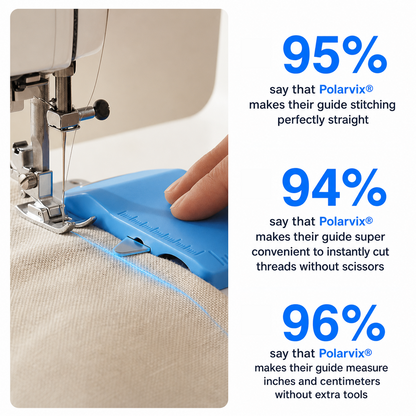 Polarvix® 🧵 Precision Sewing Seam Guide & Seam Ripper – Simplify Seam Allowance & Stitch Removal ✂️🪡