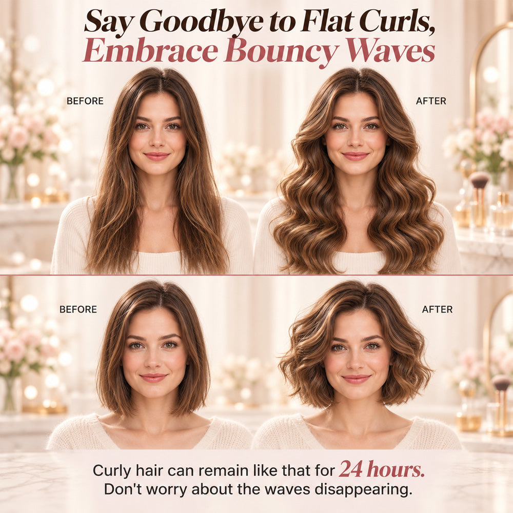 ✨ 💈 LIMITED-TIME ! 💐 Wavy Curling Iron – Effortless Clamp-and-Hold Styling, Save Time on Your Everyday Look