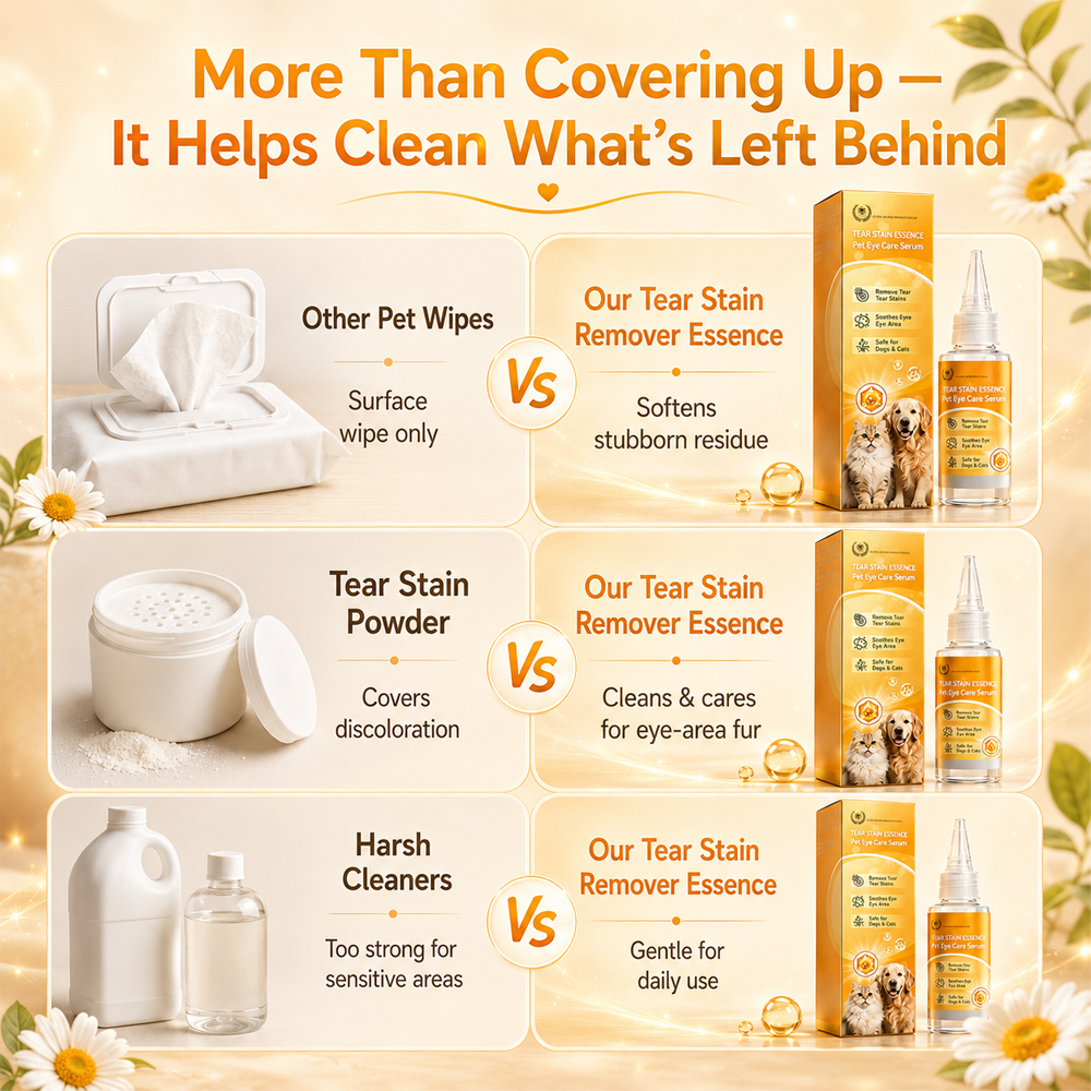 Daily Eye Cleaning--Gentle Pet Eye Stain Remover Drops, Nourishing Soothing Essence for Dogs and Cats Polarvix®