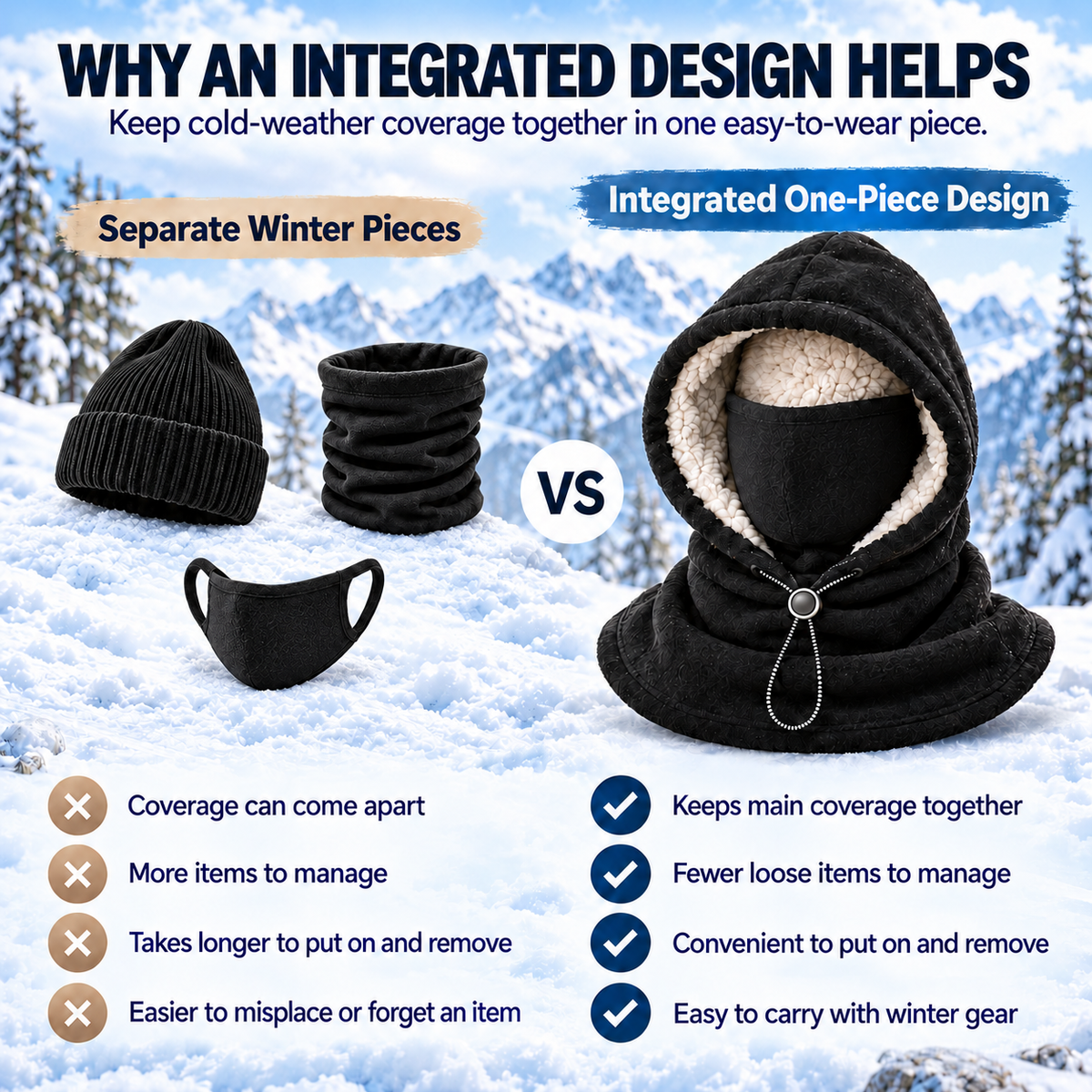 🔥Limited Time 40% OFF🔥3-in-1 Winter Balaclava Hood – Warm Thermal Face Mask for Full Head, Face & Neck Coverage