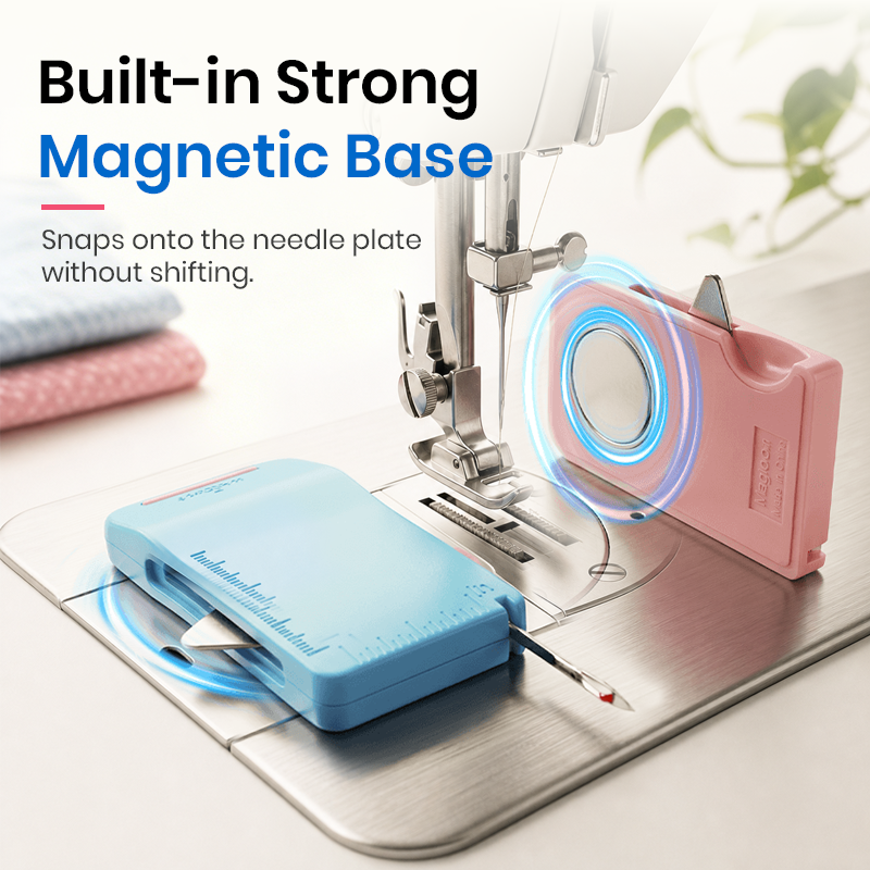Polarvix® 🧵  🧵Multi-Purpose Sewing Seam Guide & Stitch Ripper – Easy Seam Allowance Measuring and Stitch Removal✂️🪡