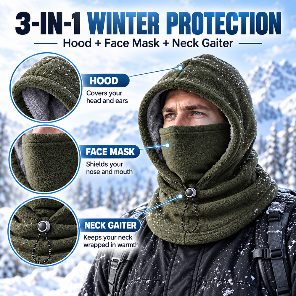 🔥Limited Time 40% OFF🔥3-in-1 Winter Balaclava Hood – Warm Thermal Face Mask for Full Head, Face & Neck Coverage