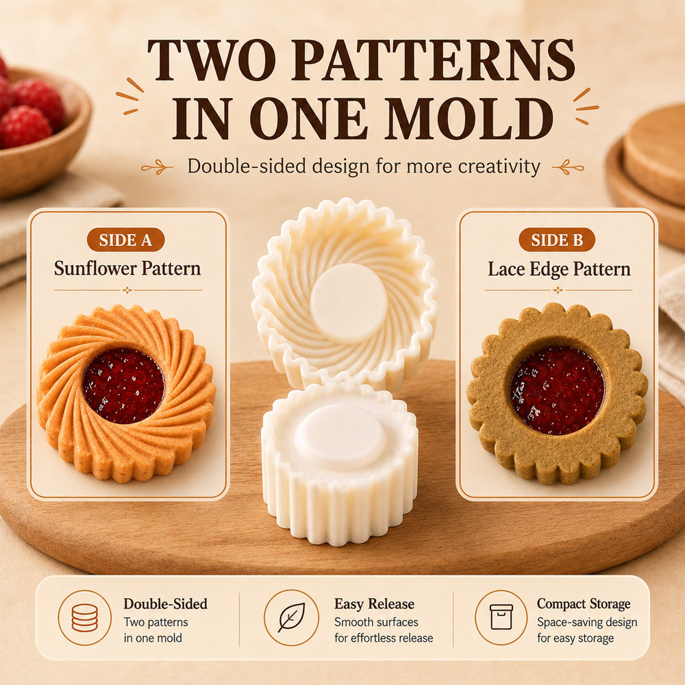 🥮🥮Creative Double-Ended Pastry Mold – 2-in-1 Design for Easy & Beautiful Baking---Polarvix®