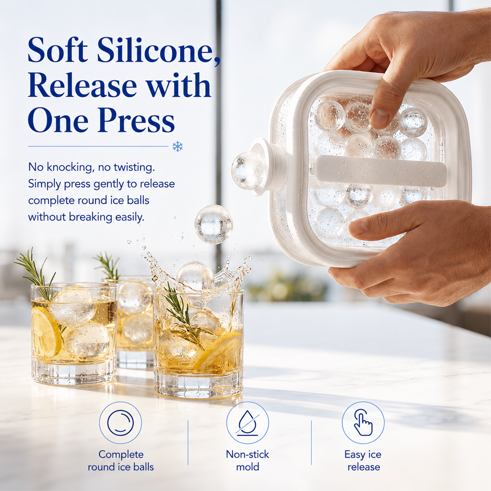 🌞Summer New Hot Selling💦Portable Silicone Ice Ball Maker Kettle🧊--Polarvix®
