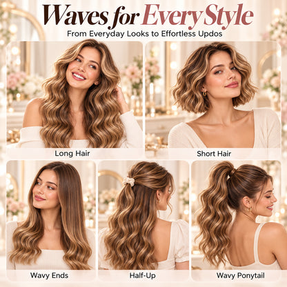✨ 💈 LIMITED-TIME ! 💐 Wavy Curling Iron – Effortless Clamp-and-Hold Styling, Save Time on Your Everyday Look