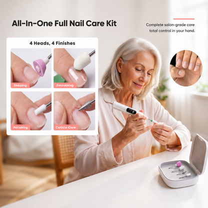 🥳2026 HOT SALE🥳50% OFF! 💅 Professional Electric Nail Polisher – Smooths thick nails. Multiple heads for shaping & buffing---Polarvix®