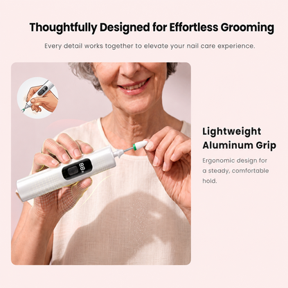 🥳2026 HOT SALE🥳50% OFF! 💅 Professional Electric Nail Polisher – Smooths thick nails. Multiple heads for shaping & buffing---Polarvix®
