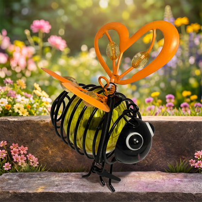 Polarvix® 🐝Hanging Solar Bee Light – Warm Amber Glow, Flicker-Free, Perfect for Garden Parties – Spread Joy Day and Night 🌞🌜