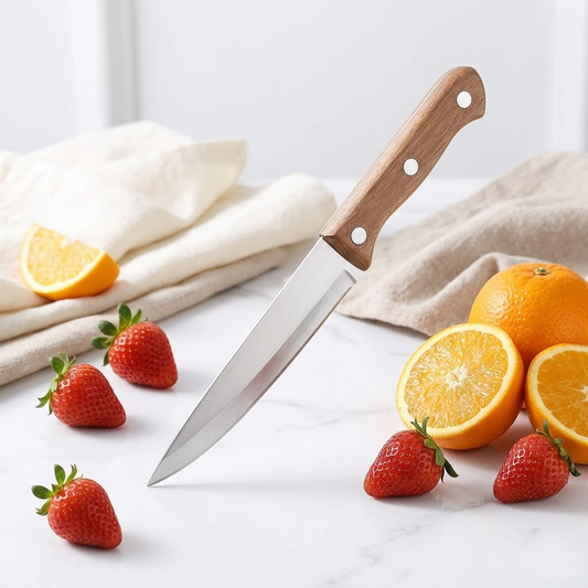 Verotixacosh Peeling Knife, Fruit & Vegetable Carving Knife, Meat Slicing Knife, Ultra Sharp Stainless Steel Blade, Kitchen Knife with Ergonomic Wooden Handle