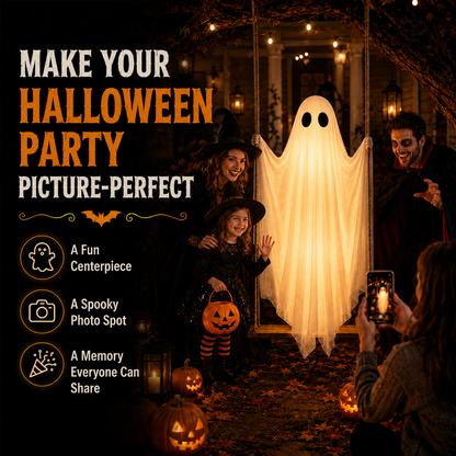 👻 Light-Up Swinging Ghost Halloween Decoration---Polarvix®